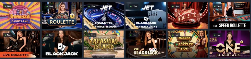 Jet Casino žaidimai gyvai